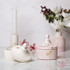 Xmas Collection -  Pink & Vanilla Flower Vase Set-  Valley Decor
